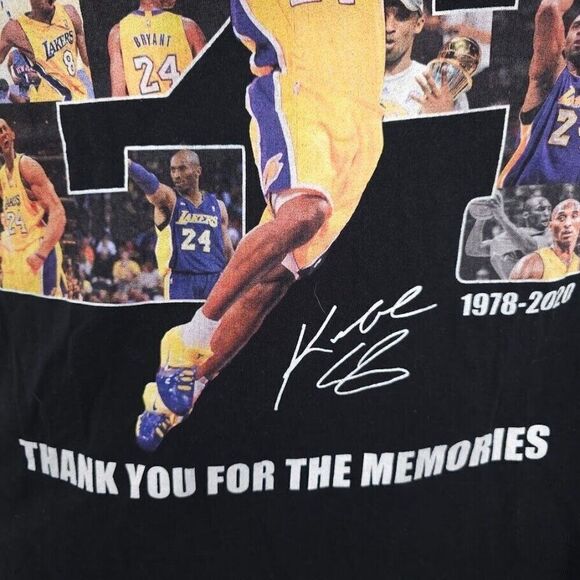 Kobe Bryant Memorial T Shirt Mens Size Large 1978-2020 Tribute - Picture 4 of 7